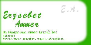 erzsebet ammer business card